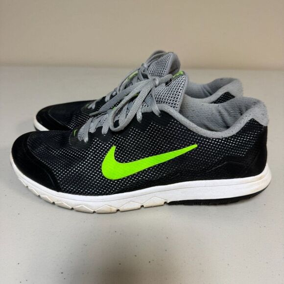 NIKE Sneakers Men\'s 10.5 Flex Experience Black Neon Green Athletic Running Shoe main image 6